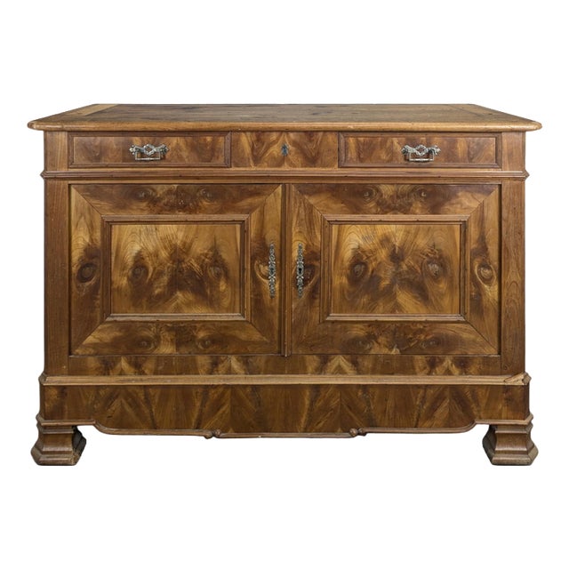 Louis Philippe Sideboard in Walnut and Walnut Burl For Sale