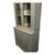 Gray Late 19th Century Tall Swedish Display Cabinet in Dark Grey With Beautiful Patina For Sale - Image 8 of 9
