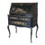 Chippendale Style Slant Top Desk in Black Lacquered Wood, Circa 1900 For Sale