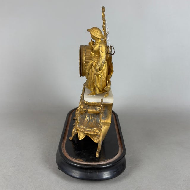 Antique 19th Century Parisian Fireplace Clock For Sale - Image 4 of 12