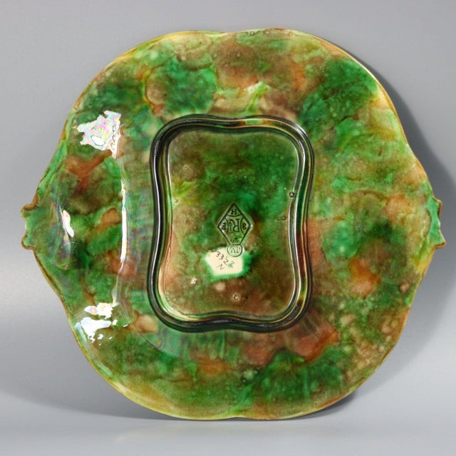 George Jones Majolica Strawberry Serving Dish For Sale - Image 6 of 8