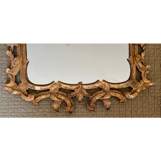 Antique 18th Century English George III Chinese Chippendale Carved Giltwood Mirror For Sale In New York - Image 6 of 12