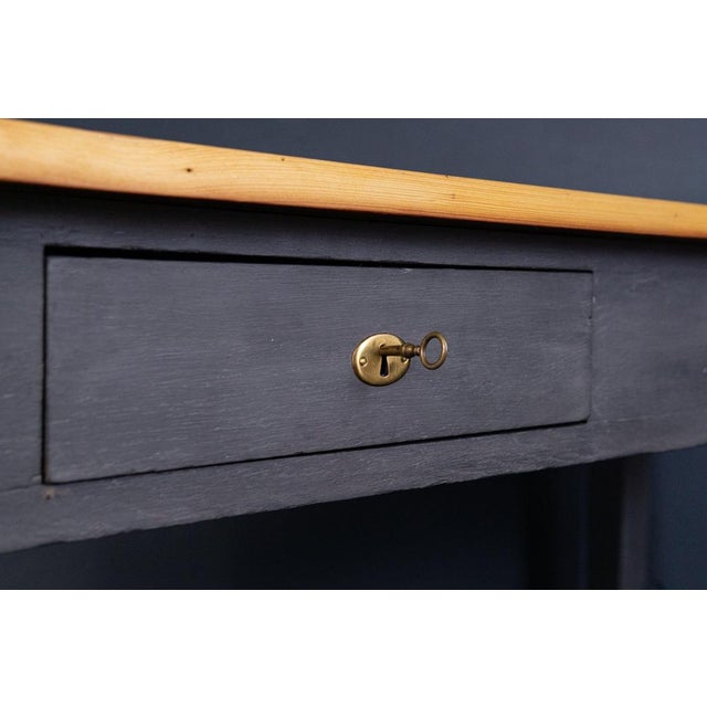 Vintage Table Desk in Oak and Pine For Sale - Image 11 of 15