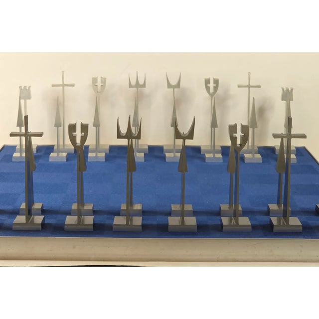 1962 Alcoa Extruded Aluminum Chess Set, Set of 34 For Sale In Richmond - Image 6 of 10