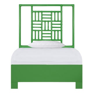 Finn Platform Bed Twin Extra Long - Bright Green For Sale
