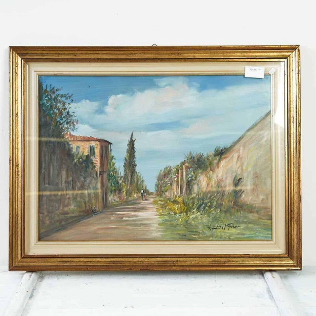 Del Greco, Rural Road, Wood, Framed For Sale - Image 5 of 5