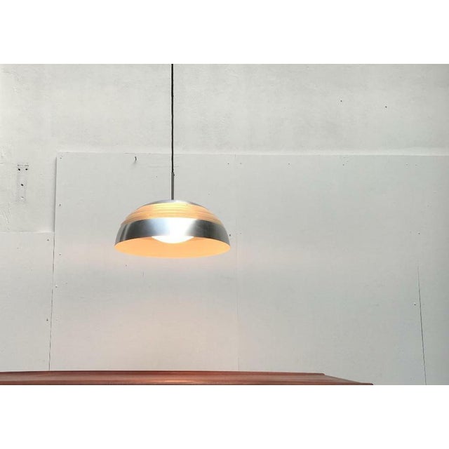 Mid-Century German Space Age Aluminum and Glass Pendant Lamp from Doria, 1960s For Sale - Image 12 of 18