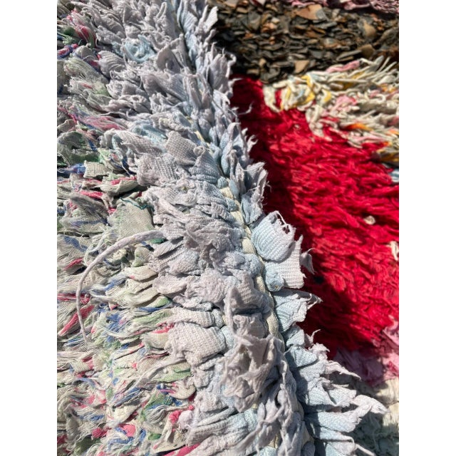 Moroccan Artist 1980's Vintage Traditional Cotton Moroccan Berber Rug For Sale - Image 4 of 10