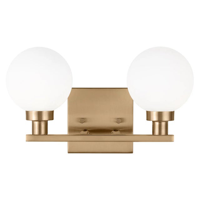 The Clybourn two light vanity fixture in Satin Brass is an industrial yet minimalist design, making this fixture perfect...
