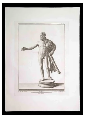 Francesco Cepparoli, Ancient Roman Statue, Original Etching, 18th Century