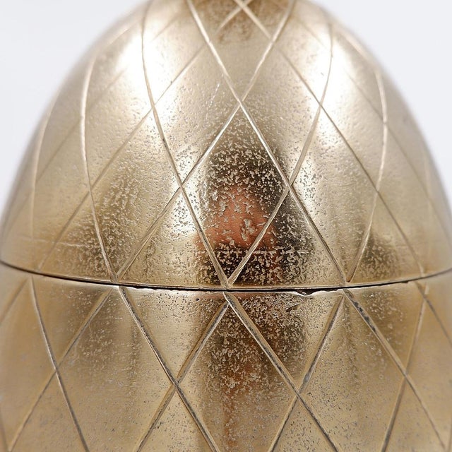 Metal Vintage Hollywood Regency Pineapple Ice Bucket, 1970s For Sale - Image 7 of 14