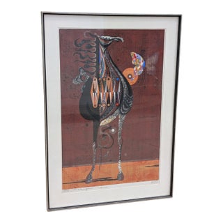 1970s "The Armored Horse and the Butterfly" Woodblock Print by Tadashi Nakayama #21/75 For Sale