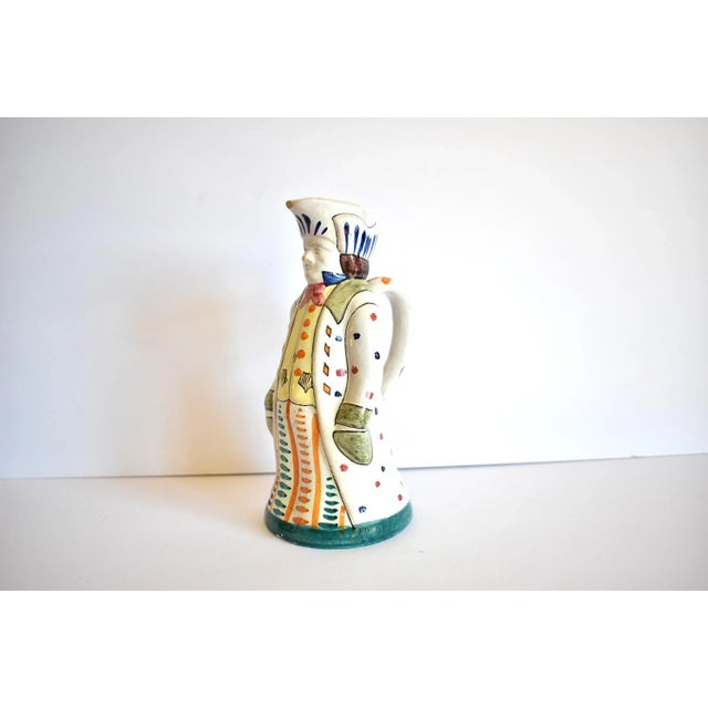 Farmhouse Vintage Italian Figural 18th-Century Man Pitcher For Sale - Image 3 of 10