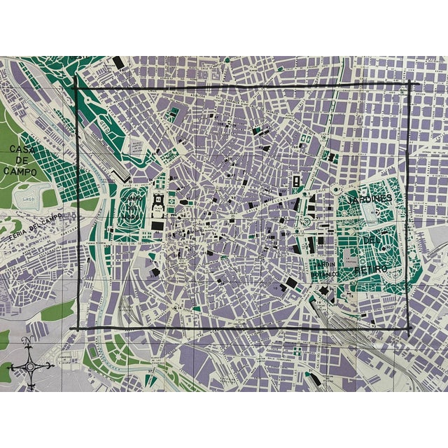 Vintage Pictorial Map of Madrid Spain For Sale - Image 9 of 12