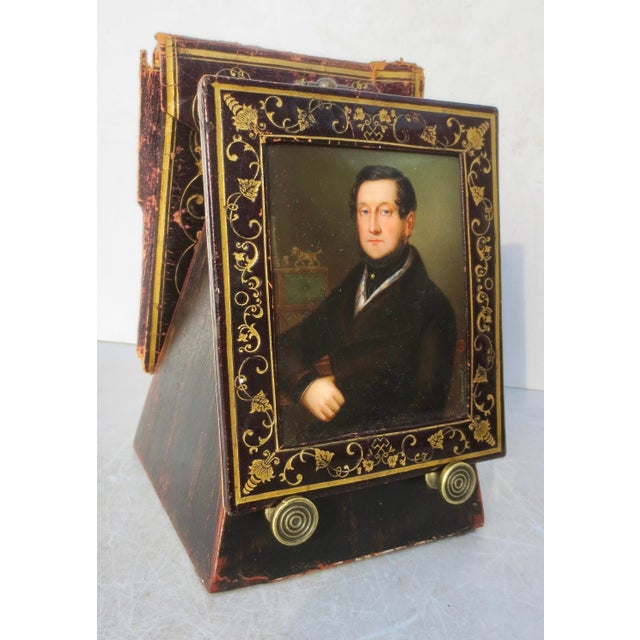 Biedermeier Johann Martin Morgenroth Porcelain Portrait 1847 For Sale - Image 3 of 15