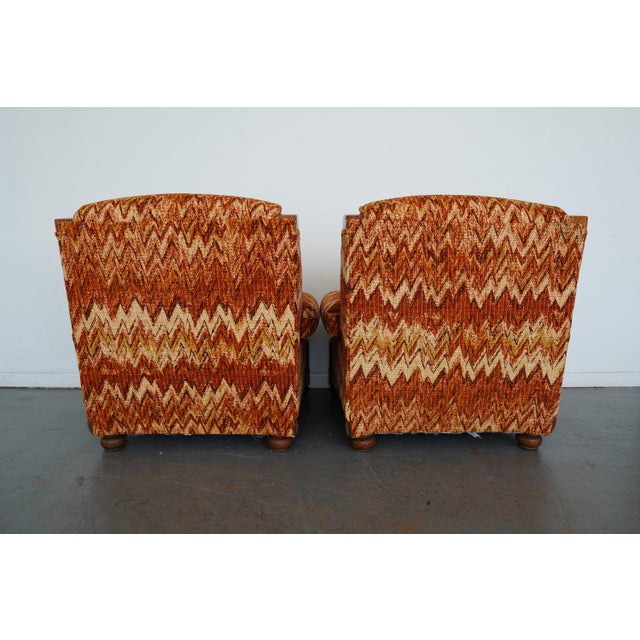 Vintage Riverside Upholstery Lounge Chairs & Ottomans - 4 Pieces For Sale - Image 4 of 12