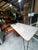 Vintage Petite Wooden Desk With Iron Legs For Sale - Image 11 of 11