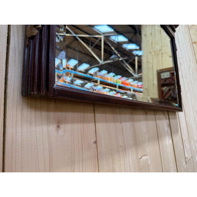 Wood Louis XVI Style Mahogany and Gilt Mirror, 1950s For Sale - Image 7 of 9