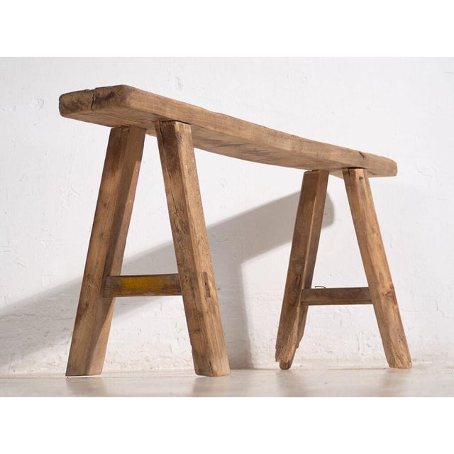 Antique solid wood stool (c.1870) dimensions: length: 114 cm depth: 13 cm height: 46 cm style: qing dynasty materials and...