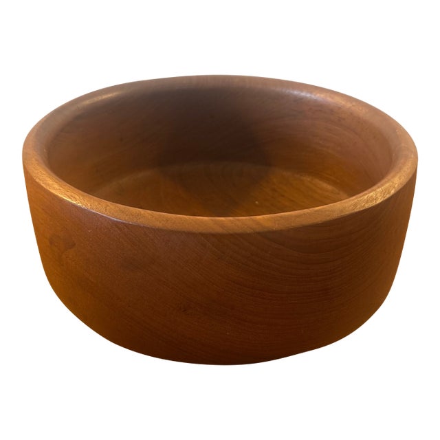 Vintage Mid-Century Modern Teakwood Bowl For Sale