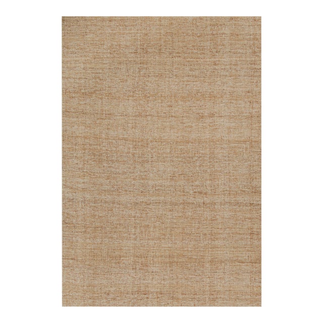 Rug & Kilim’s Contemporary Jute Kilim in Beige-Brown -11'x16' For Sale