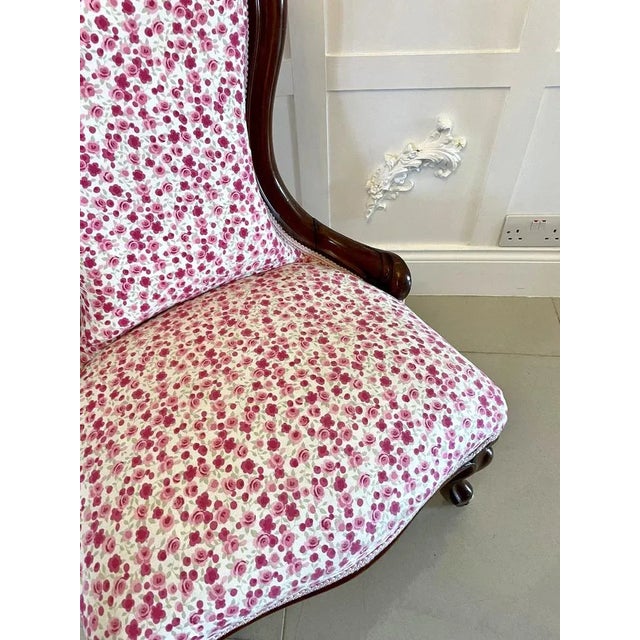 Victorian Mahogany Ladies Chair, 1860s For Sale - Image 3 of 10