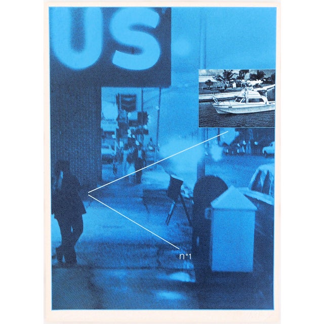 Jacques Monory, American Dream, Original Signed Silkscreen Print For Sale