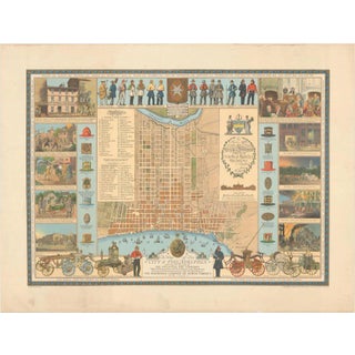 Map of Philadelphia with Historical Tribute, 1938 For Sale