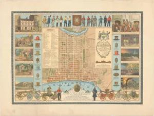 Map of Philadelphia with Historical Tribute, 1938