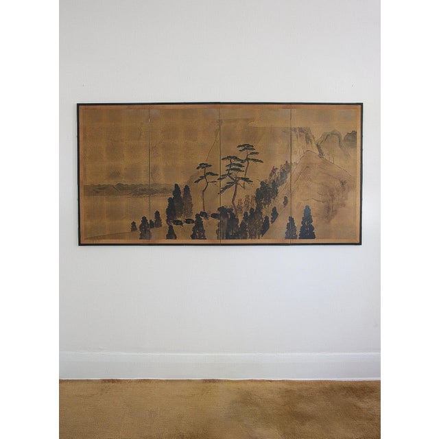 1960s Vintage Japanese Folding Screen For Sale - Image 5 of 17