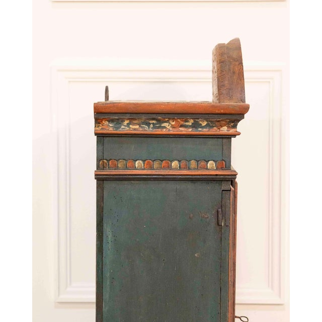 19th Century Painted Skåne Wall Cabinet with Reeded Doors, Sweden For Sale - Image 11 of 14