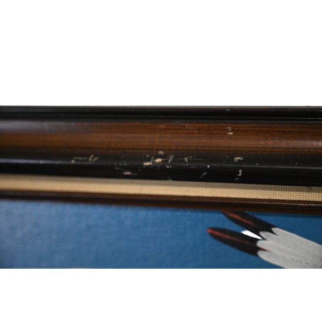 1980s Johnny Yazzie — Signed Southwestern Figural Painting on Canvas Panel For Sale In Denver - Image 6 of 7