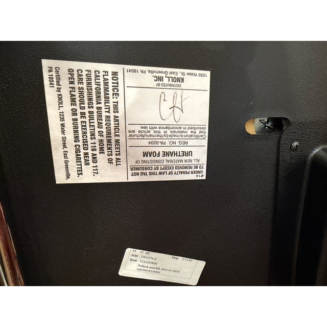 Black Vintage Knoll Pollock Executive Chairs- Set of 6 For Sale - Image 8 of 12