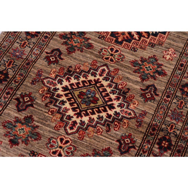 Southwestern Super Kazak Gray Wool Runner - 2'6'' X 9'6'' For Sale - Image 4 of 7