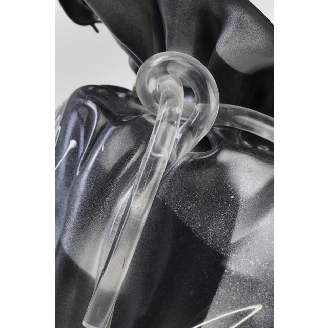 Plastic Lily Designs Hangares MCM Black White Sculptural Plastic Vase Usa For Sale - Image 7 of 16