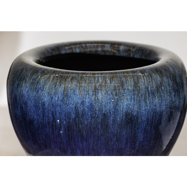 "About the Item This vintage Chinese ceramic planter is distinguished by its generous, rounded form and richly layered...