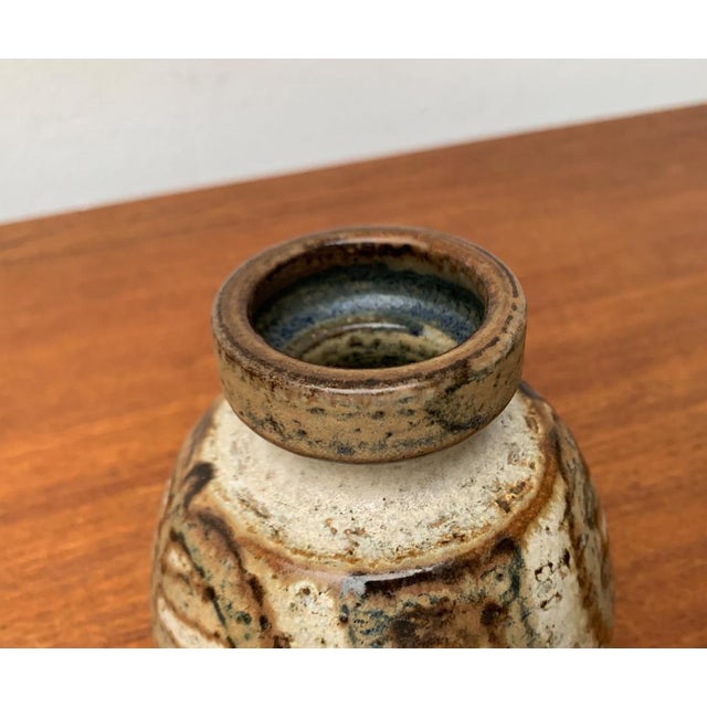 Beige Mid-Century Danish Studio Pottery Vase from Søholm, 1960s For Sale - Image 8 of 18