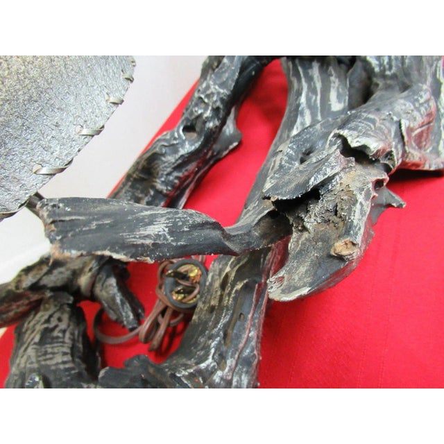 Mid-Century Driftwood Cylinder Table Floor Lamp For Sale - Image 10 of 11