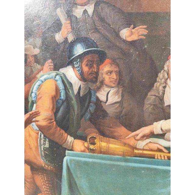 North American Artist, Figures, 1750, Oil on Copper For Sale - Image 10 of 18