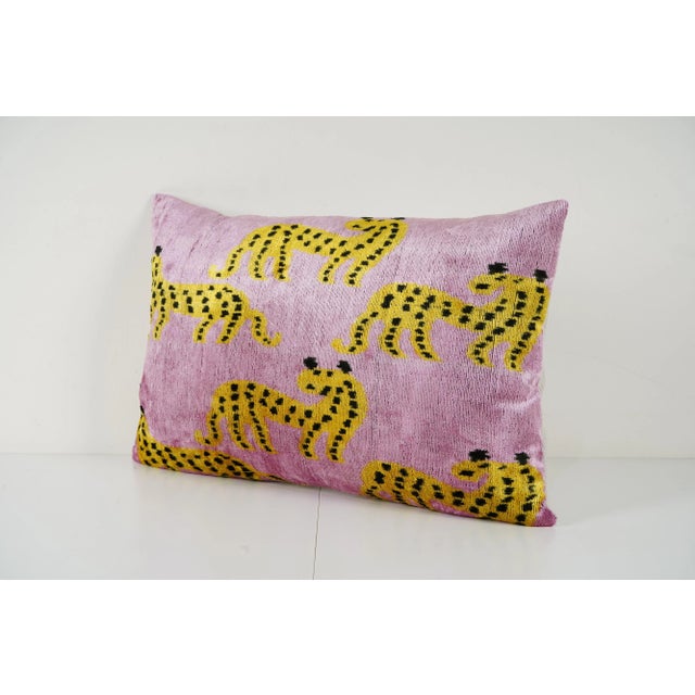 "Decorative Throw Velvet Ikat Pillow -Luxurious cushion cover of handloomed ikat fabric -Insert is NOT included -Color:...