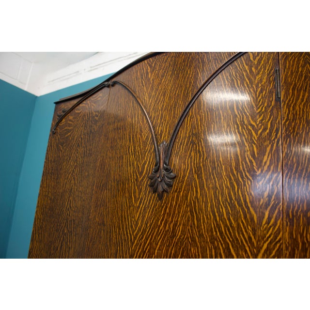 1930s Vintage Art Deco Oak Wardrobe, 1930s For Sale - Image 5 of 12