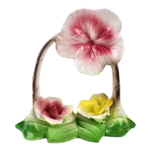 Vintage Mid 20th Century Italian Capodimonte Porcelain Flower Arche Figurine