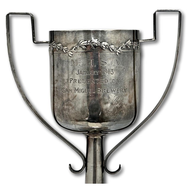 Metal Outstanding Dated 1913 Completely Hand Made Sterling Silver San Miguel Brewery Sponser Horse Walk - Trot & Canter Class Trophy For Sale - Image 7 of 18