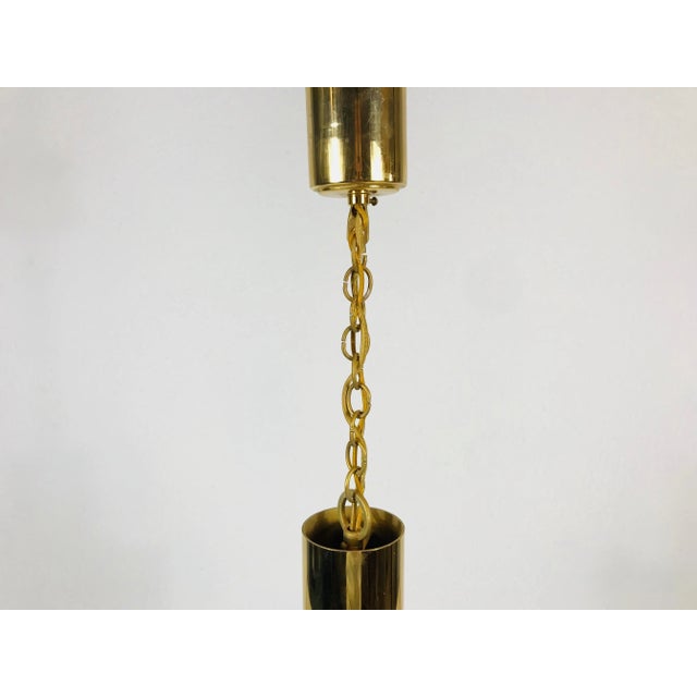 Metal German Gilt Brass and Crystal Glass Chandelier from Palwa, 1970s For Sale - Image 7 of 16
