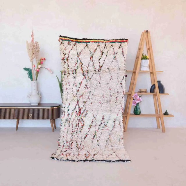 2000 - 2009 2000’s Moroccan Tribal Abstract Wool Rug - 6.7 X 3.12 Ft For Sale - Image 5 of 9