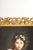 18th c. Italian Portrait of lady with original Baroque giltwood frame 39"H 33"W