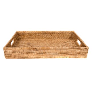 Artifacts Rattan Rectangular Tray For Sale