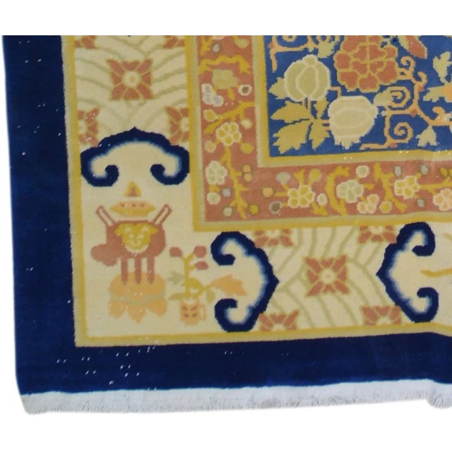 Art Deco Vintage Chinese Art Deco Hand Knotted Wool Rug, 9'7'' X 17' For Sale - Image 3 of 4