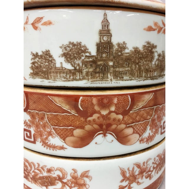 Ceramic 19th Century Inspired Stacking Bowls - Set of 3 For Sale - Image 7 of 7