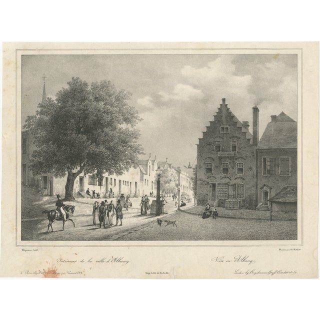 Tirpenne, Albany, New York Street View, 1840, Lithograph For Sale - Image 3 of 10